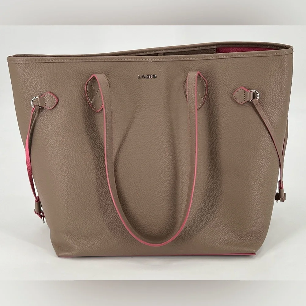Lodis Tote Carryall Beige / Taupe‎ and Pink
